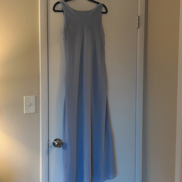 Vintage Light Blue Alyne Paige Scoop Neck Gown with V back in Size 11/12 - Picture 1 of 9